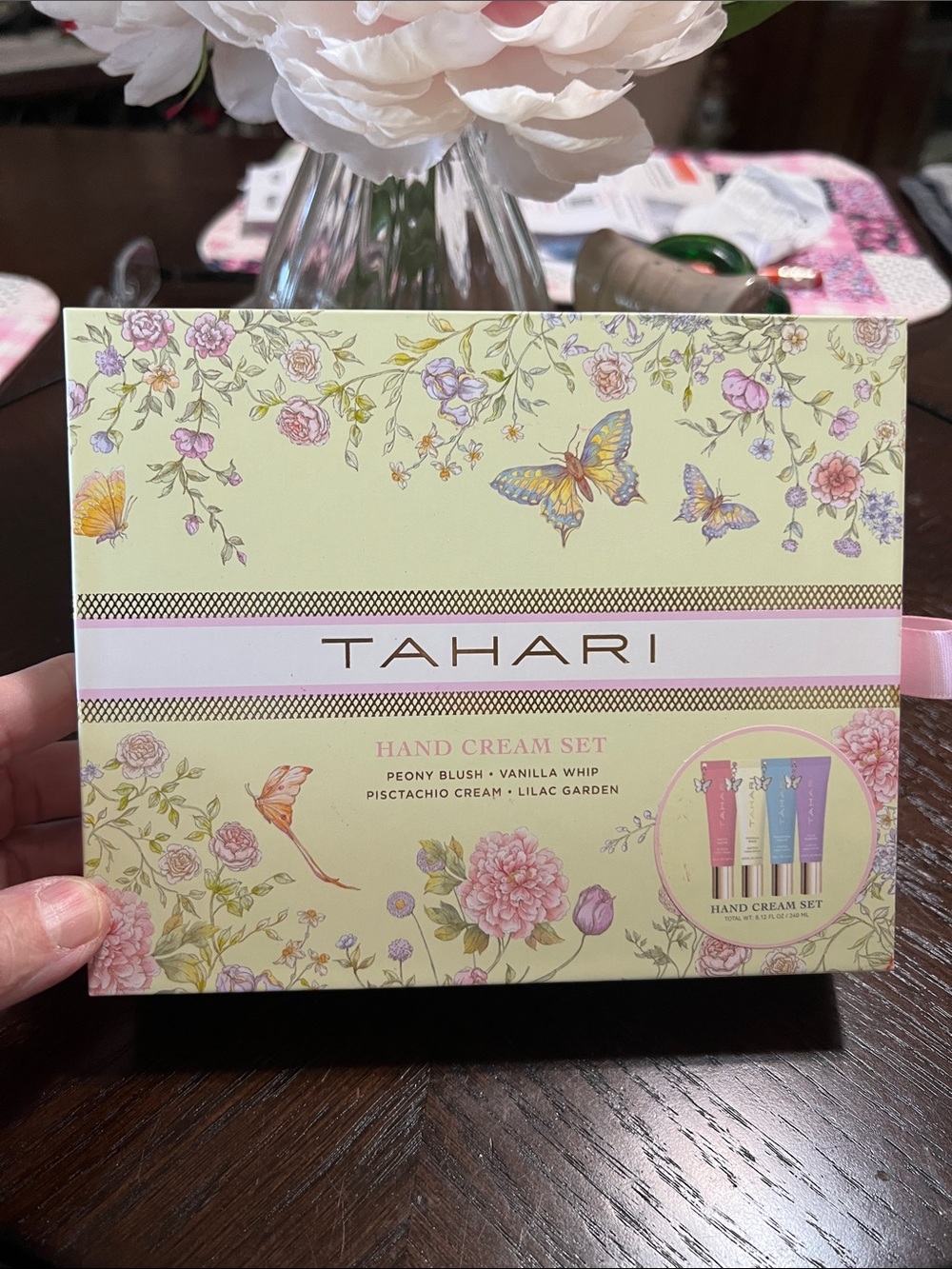 Tahari Peony Blush Hand Cream Set - Pastel Floral Scent Collection
